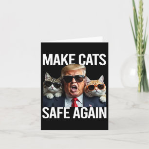Carte Donald Trump Rendre les chats en sécurité Casquett