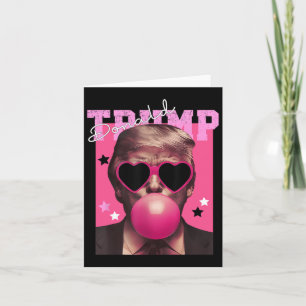 Carte Donald Trump soufflant la bulle de gomme Sungilles