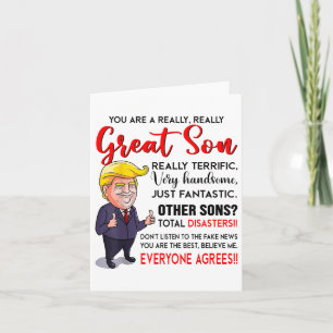 Carte Donald Trump Vous Êtes Un Fils Vraiment Grand _1
