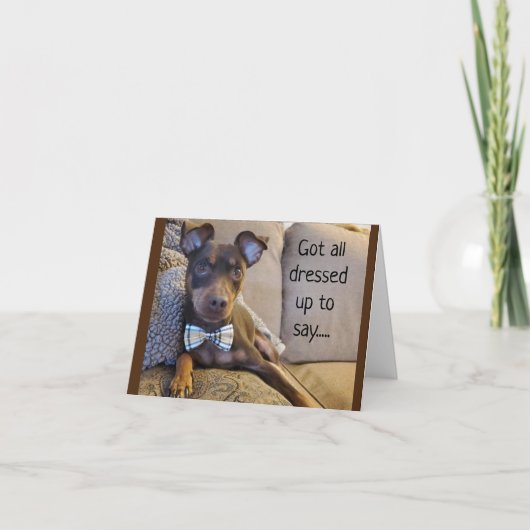 CARTE DONC PRÊT À DIRE *JOYEZ NOËL* BAS CRAVATE! ! (Devant)