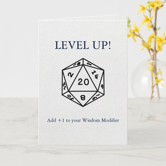 Carte Donjons & Dragons : Ajouter +1 à votre modificateu (Fleur jaune)