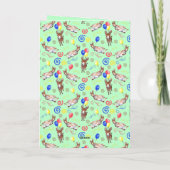 Carte Donkey Birthday Card in Green (Dos)