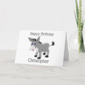 Carte Donkey Design Anniversaire (Devant)