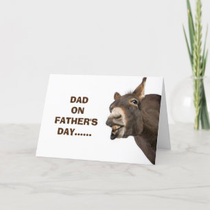 CARTE DONKEY DIT QU'IL AIME LA FÊTE DES PÈRES PAPA