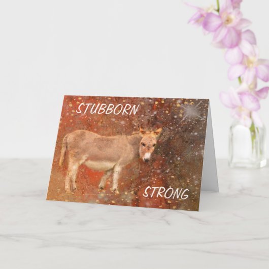 Carte Donkey Encouragement Cancer Support Card (Orchidée)