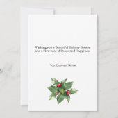 Carte Donkey Happy Holidays Business Christmas Card (Dos)