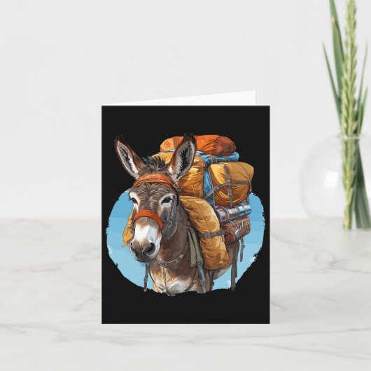 Carte Donkey Mules Pack Randonnée (Devant)