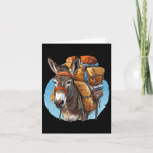 Carte Donkey Mules Pack Randonnée