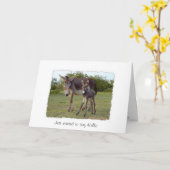 carte donkey new born (Fleur jaune)