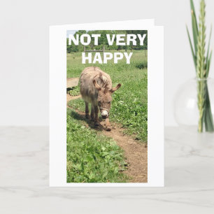 CARTE DONKEY PAS TRÈS HEUREUX SAD/BLEU - LA VIE SANS VOU