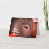 Carte Donkey Thoughts Animaux personnalisés Anniversaire (Devant)