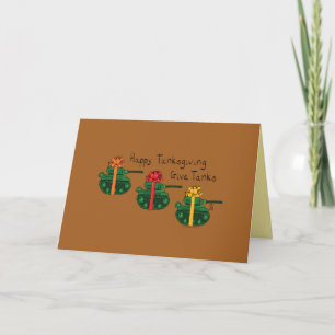 Carte Donner des chars - Drôle Thanksgiving Grey Card