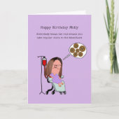 Carte Donner du sang drôle anniversaire (Devant)