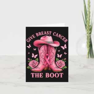 Carte Donner le cancer du sein à la botte Cowgirl Cancer