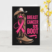 Carte Donner le cancer du sein La conception de bottes d (Fleur jaune)