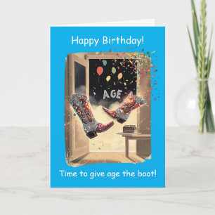 Carte Donnez son âge à la porte Drôle d'anniversaire