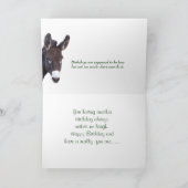 Carte Donnie Donkey hee-haw anniversaire- personnaliser (Intérieur)