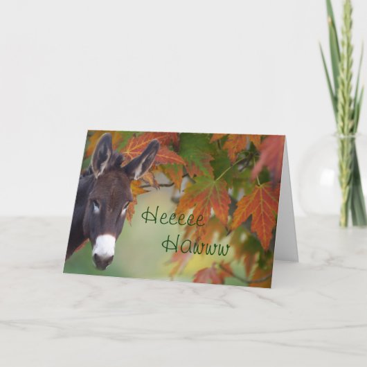 Carte Donnie Donkey hee-haw anniversaire- personnaliser (Devant)