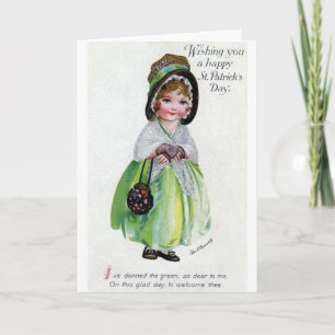 Carte Donning Victorien De Green St. Patrick's Day Card