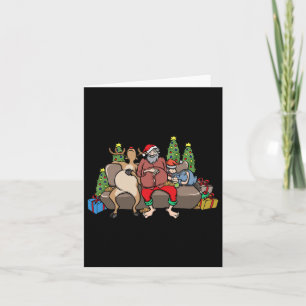 Carte Dons de nourriture Coma drôle Pun de Noël Père Noë