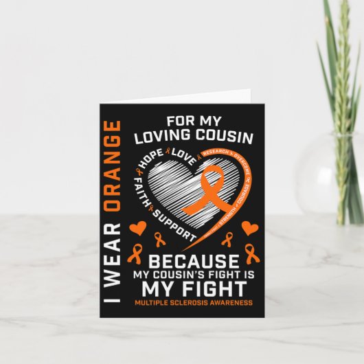Carte Dons Orange Fighter Cousin Multiple Sclerosis Awa (Devant)
