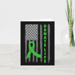 Carte Dons Vie Drapeau Américain Patriotique Usa Kidney