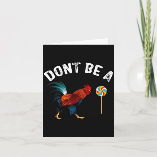 Carte Dont Be A Sucker Funny Rooster Fathers Day Gift (Devant)