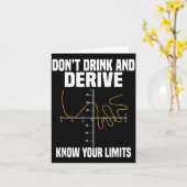 Carte Dont Drink And Derive And Know Your Limit  (Fleur jaune)