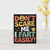 Carte Don't E Me I Fart Easily Funny Cute Design Quote (Fleur jaune)