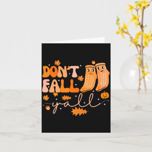 Carte Dont Fall Yall Fall Prevention Fall Physical  (Fleur jaune)