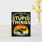 Carte Dont Follow Me Stud Things Funny Motocross Dirt Bi (Fleur jaune)