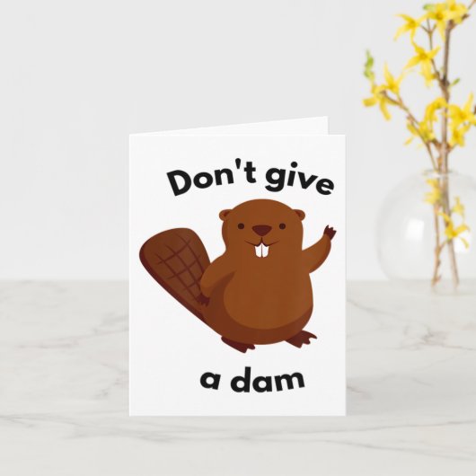 Carte Don't Give A Dam  (Fleur jaune)