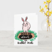 Carte Dont Go Down The Rabbit Hole Womens Red (Fleur jaune)