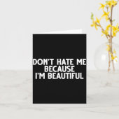 Carte Don't Hate Me Because I'm Beautiful - Funny Gamer  (Fleur jaune)