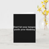 Carte Dont Let Your Temper  (Fleur jaune)