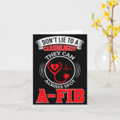 Carte Dont Lie To A Cardiologist St A-fib Funny Cardiolo (Fleur jaune)