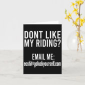 Carte Dont Like My Riding Email Me Ea@goforyourself.com (Fleur jaune)