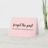 Carte Don't Look Back Peachy Pink Modern Design (Devant)