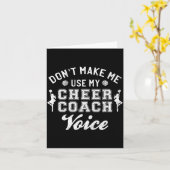 Carte Don't Make Me Use My Cheer Coach Voice Funny Cheer (Fleur jaune)