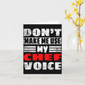 Carte Don't Make Me Use My Chef Voice - Funny Chef Women (Fleur jaune)