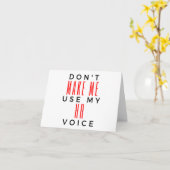 Carte Don't Make Me Use My HR Voice 2 (Fleur jaune)