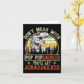 Carte Don't Mess With P Psaurus You'll Get Jurkicked  (Fleur jaune)