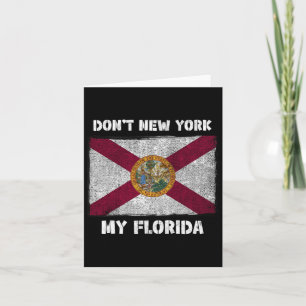Carte Don't New York My Florida Fl Drapeau Local Sunshin