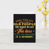 Carte Don't Off Old People Funny Saying Gift For Men Wom (Fleur jaune)
