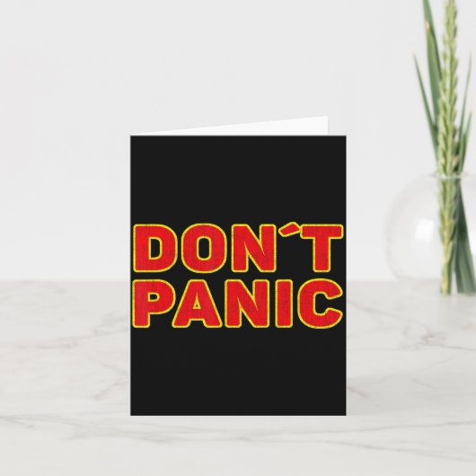 Carte Don't Panic Vintage Distressed, Sarcastic Panickin (Devant)