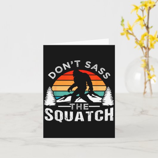 Carte Don't S The Squatch Bigfoot  (Fleur jaune)
