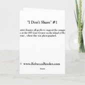 Carte Don't Share #1 - Wildlife greeting cards (Dos)