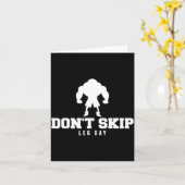 Carte Don't Skip Leg Day Funny Fitness Apparel For Weigh (Fleur jaune)