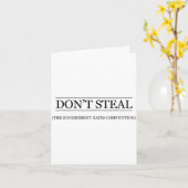 Carte Don't Steal - The Government Hates The Competition (Fleur jaune)
