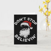 Carte Don't Stop Believin' Cool Shades Santa  (Fleur jaune)